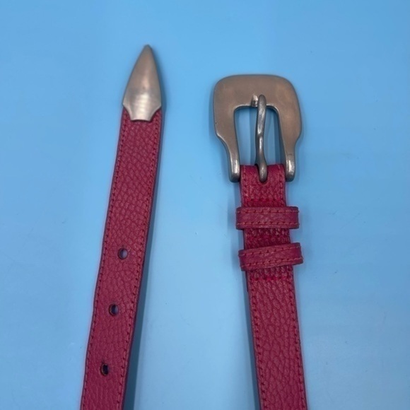 Vintage Omela Genuine Leather Pink Belt - Picture 2 of 4